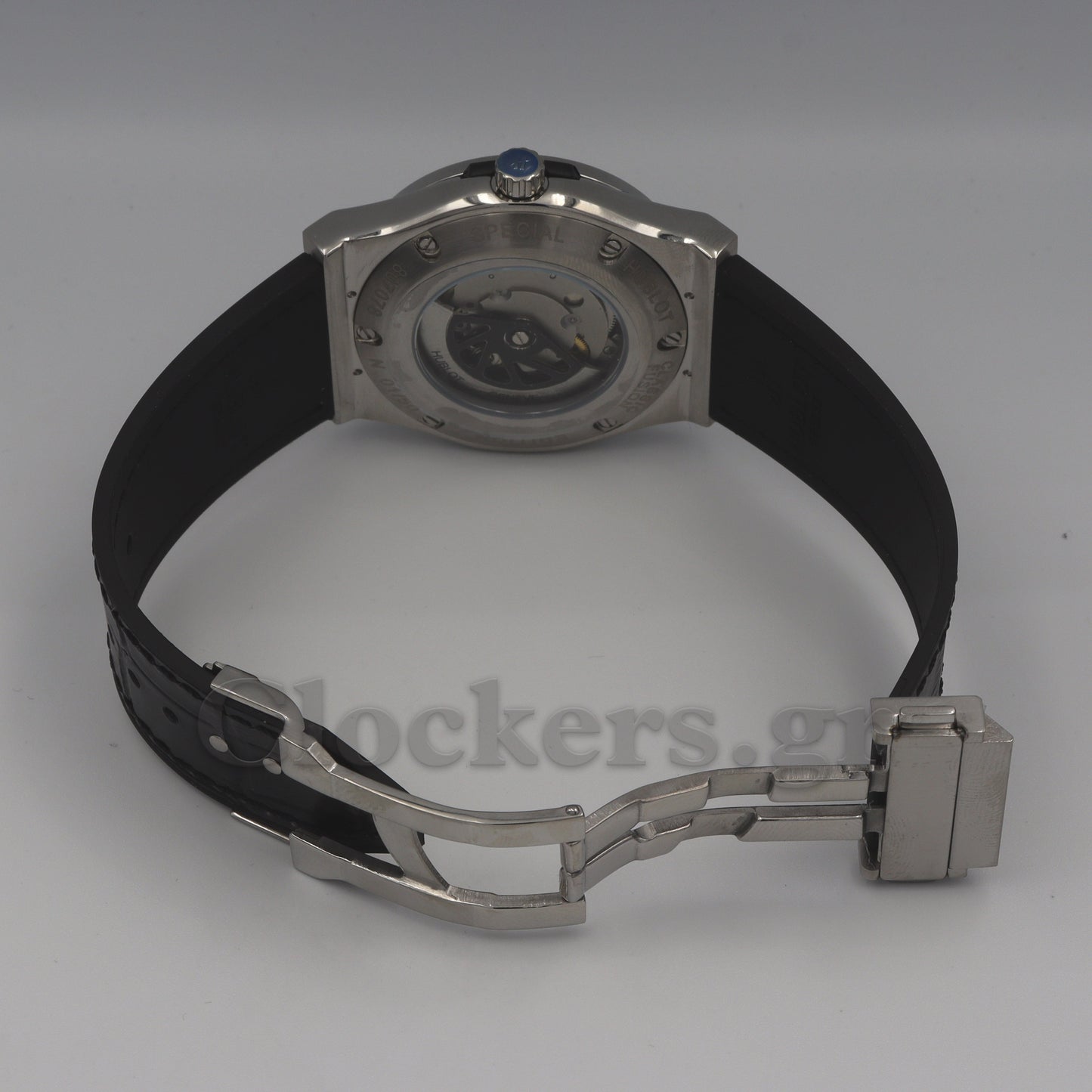 HUBLOT CLASSIC FUSION KING  WATCH - 42 MM - BLACK DIAL - SS BLACK RUBBER  STRAP