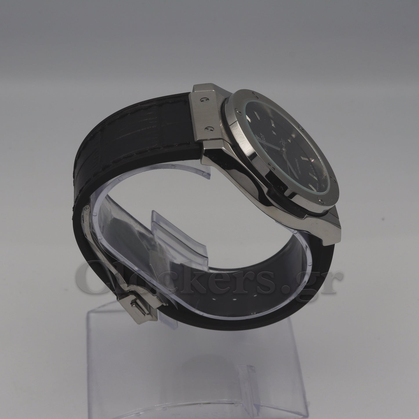 HUBLOT CLASSIC FUSION KING  WATCH - 42 MM - BLACK DIAL - SS BLACK RUBBER  STRAP