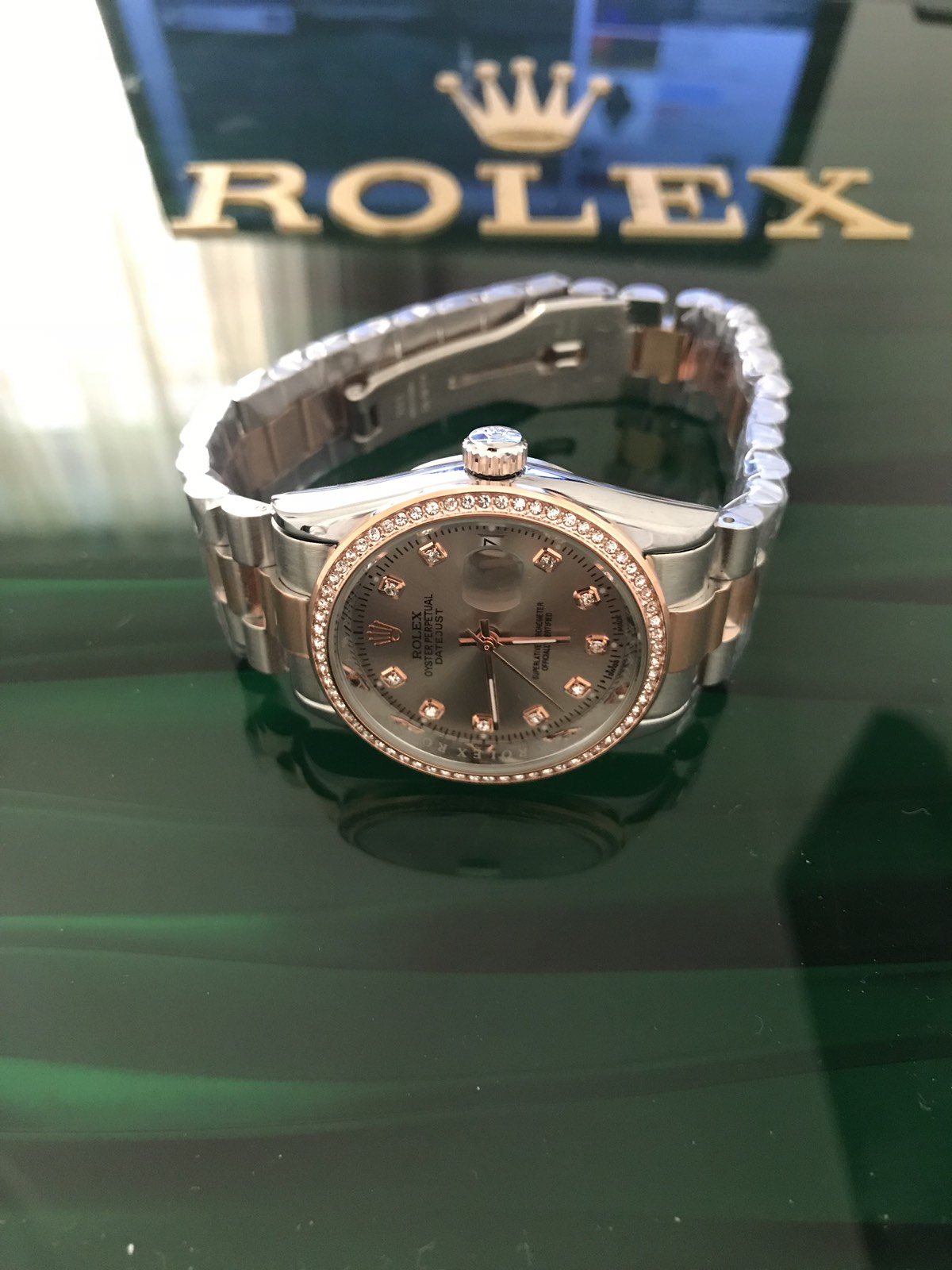 DATEJUST 36MM 2-TONE GOLD JUBILEE GRAY DIAL DIAMONDS MARKERS QUALITY 2A