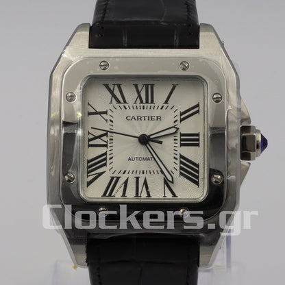 SANTOS 100 STEEL AUTOMATIC LARGE MEN'S WATCH