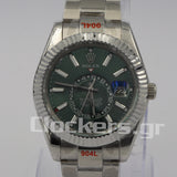SKY-DWELLER SS  GREEN  DIAL STICK MARKERS